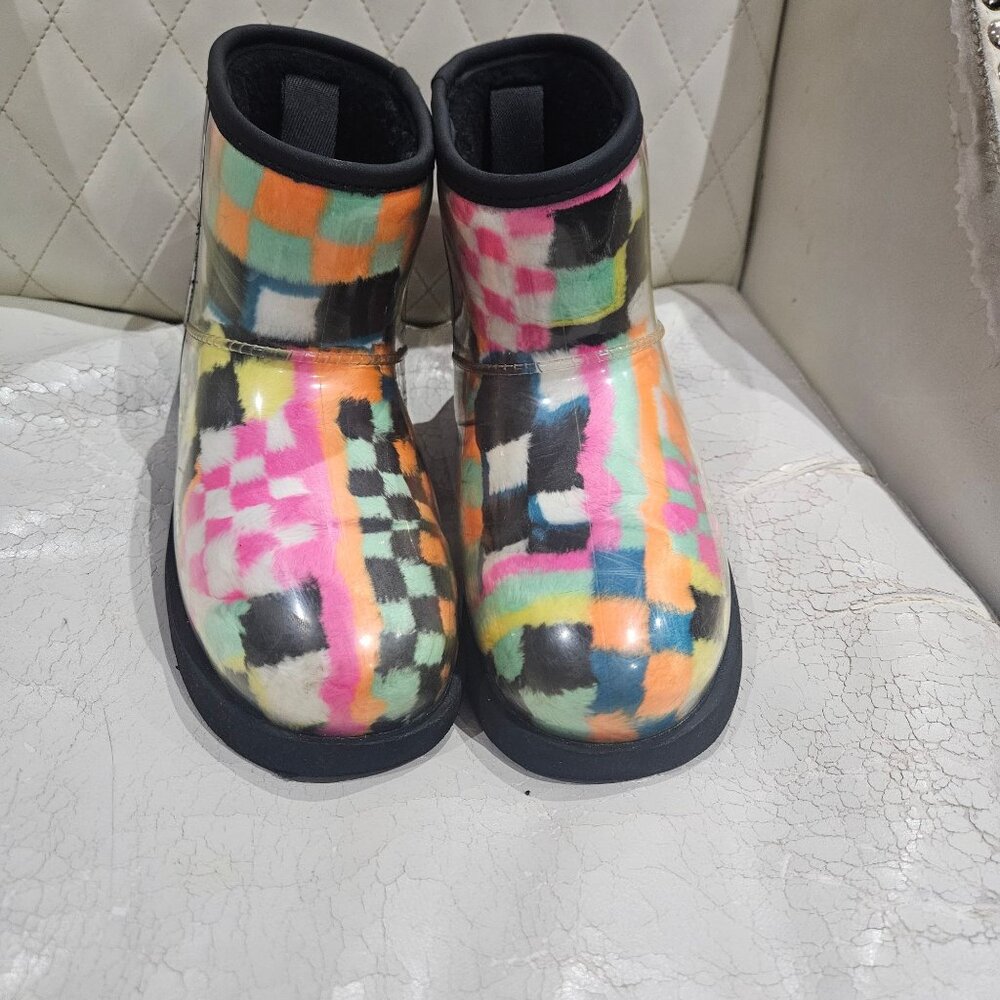 Ugg Womens Patchwork Ankle Boots Size 5 Multicolor - image 1